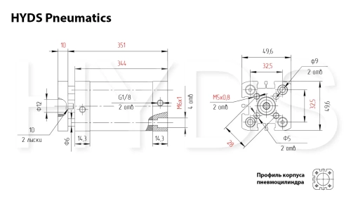 ADNGF-32-300-P-A Пневмоцилиндр