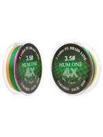Шнур плетеный для рыбалки Ryobi NUM ONE PE4X-100M Multi Colour 3.5#/0,310 mm