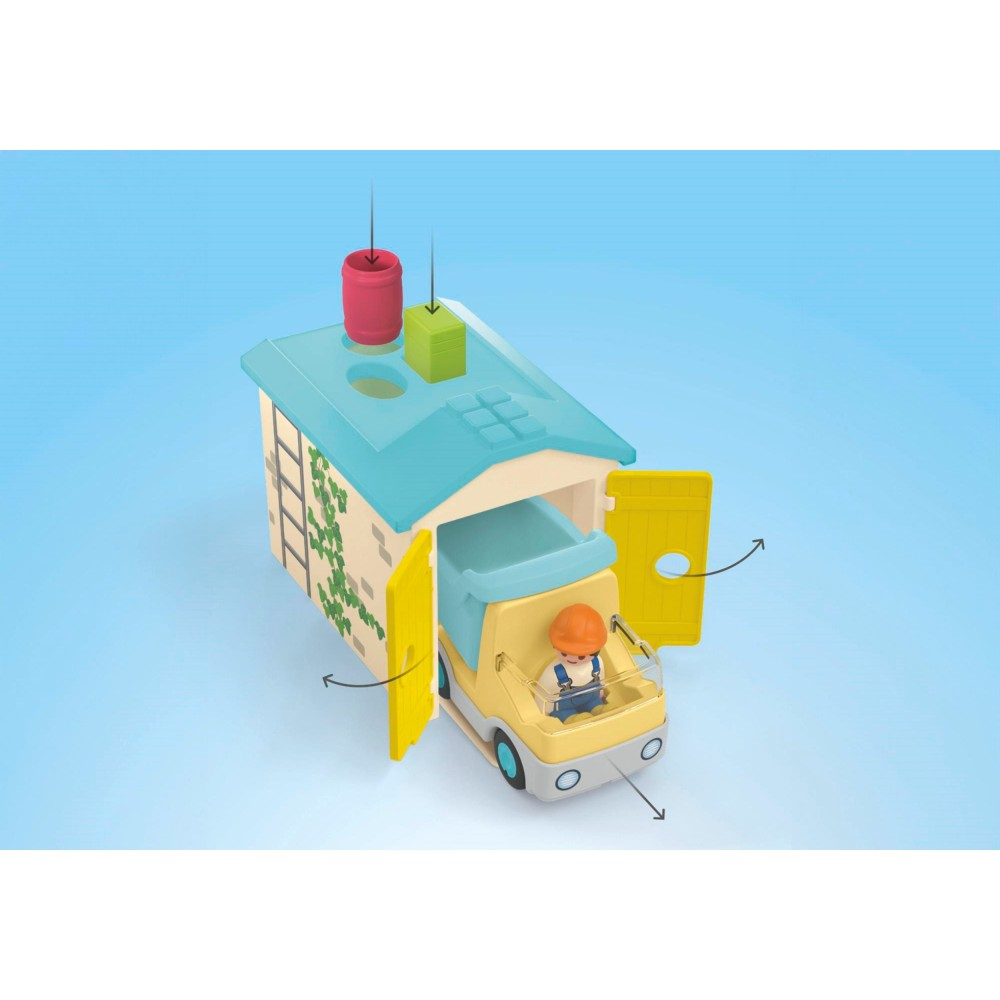 Playmobil - Junior Грузовик с гаражом с сортировочной функцией 71686