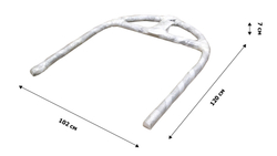 Кресло подвесное двойное Ортис арт.D50-МТ002 (стойка+основание черный,корзн. корич.,подуш. беж. 3уп. (В))