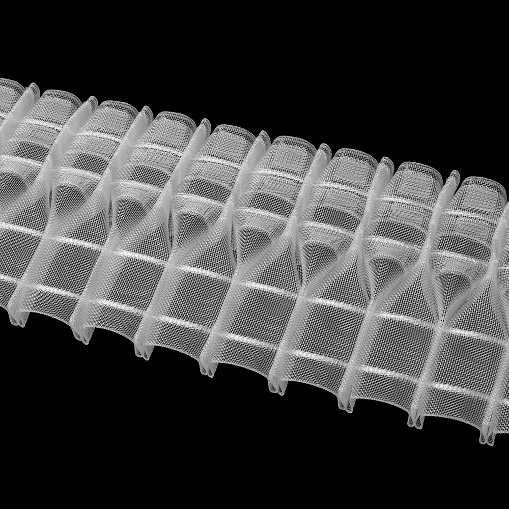 Шторная лента Oz-Is арт. 4371 MP вафельная сборка, коэф сборки 1:2,5, цвет прозрачный (ширина 100 mm)