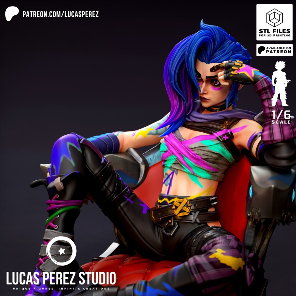 Фигуркаел Arcane Джинкс Лига легенд Jinx League of Legends