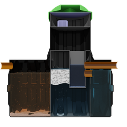 Станция биологической очистки ЭКОбокс Премиум самотечная с аэратором 2000 ИРПЛАСТ Ирпласт 2000 л./ 800 л. в сутки / 4-5 чел. / самотечный сброс / компрессорный аэрация (1920x780x1960см;125кг;черный) - арт.560374