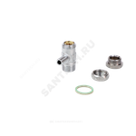 Кран шаровой латунь сливной R65D хром Ду 8 Ру42 НР/штуц 1/4" под ключ Giacomini R65DX011