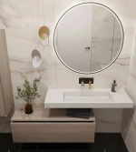 Тумба с раковиной Armadi Art Flat 100 светлый дуб