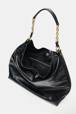 ZARA БОЛЬШАЯ СУМКА-МЕШОК, ЧЕРНЫЙ