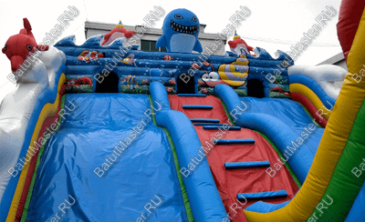 Коммерческий надувной батут "На морском дне" 16*8*8 м