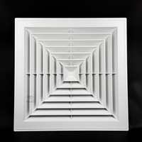 Пластиковая потолочная решётка диффузорного типа 600x600