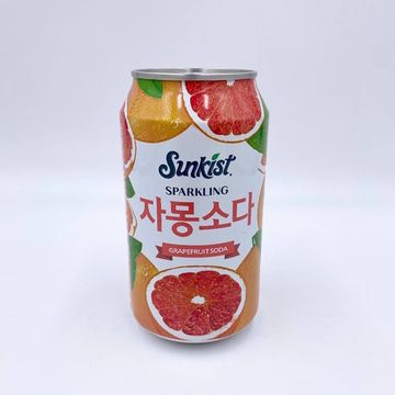 Газированный напиток Sunkist Grapefruit Soda со вкусом грейпфрута, 355 мл (Корея)