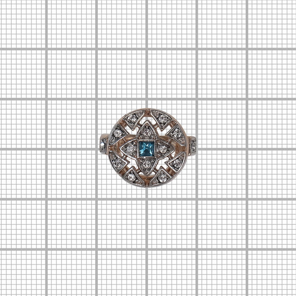 "Верта" кольцо в золотом покрытии из коллекции "Изумрудные мечты" от Jenavi