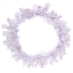 Венок хвойный «Снежинка» d-40 см (100 веток), ПВХ белый иней