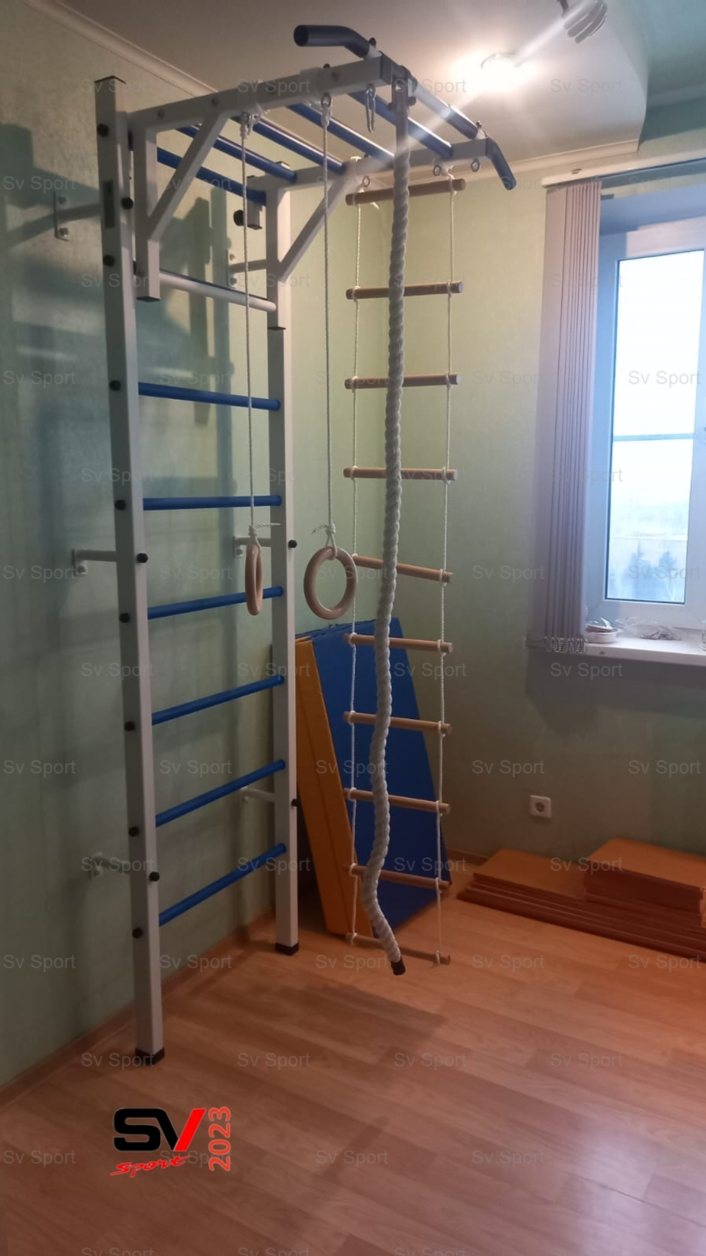 Монтаж шведской стенки Sv Sport в бетонные, кирпичные стены