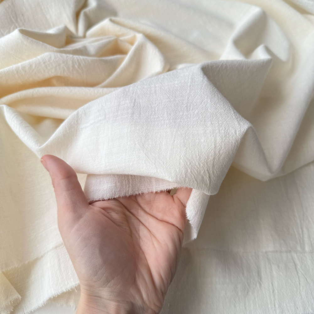 Хлопок "под Лён" Экрю