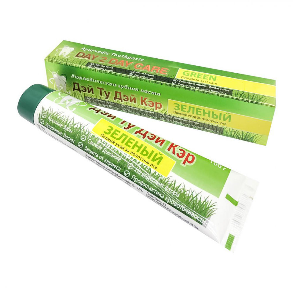 DAY2DAY Toothpaste Зубная паста Зеленая 100г