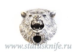 Бусина Wolf Волк (нейзильбер)фотография - 1