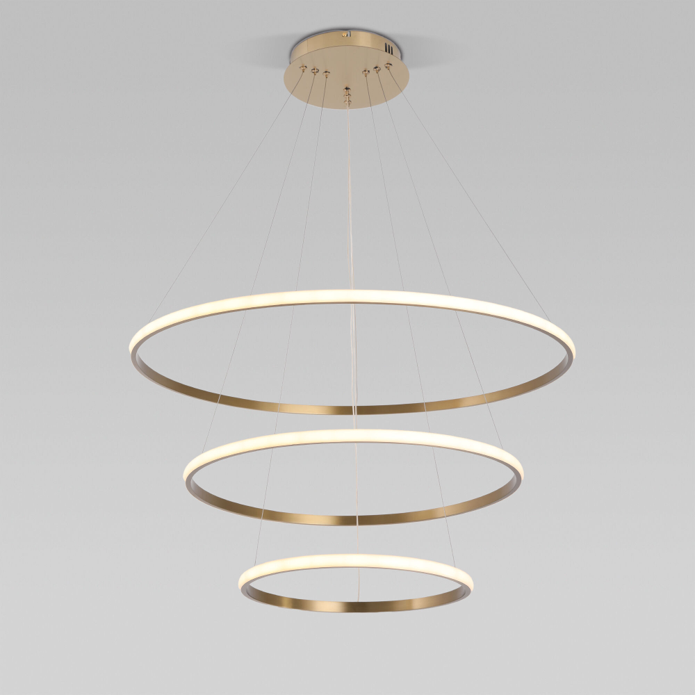 Подвесная светодиодная люстра Eurosvet Collars 90264/3 латунь