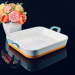 Lenardi 142-068 Квадратное блюдо для запекания 22см с ручками в под.уп.(х16)Фарфор