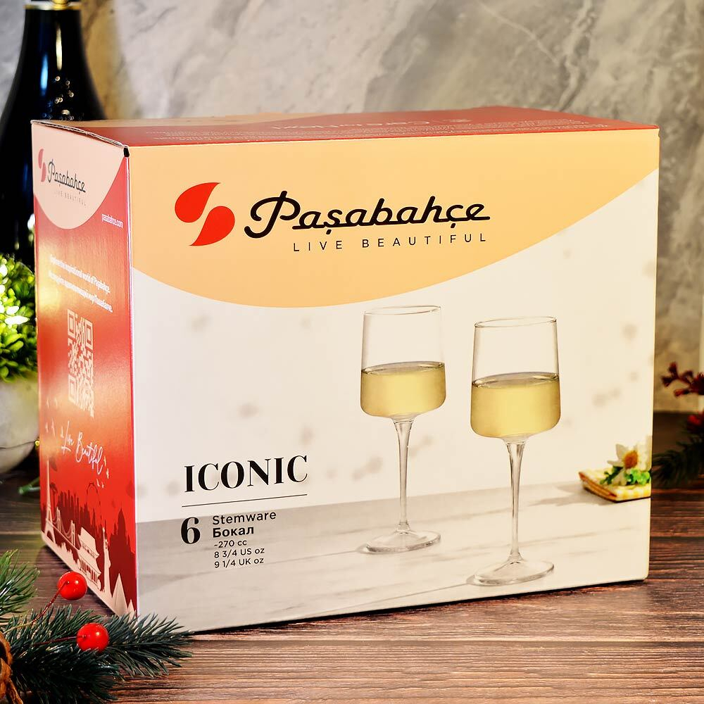 Набор бокалов для вина "Iconic" 6шт 270мл