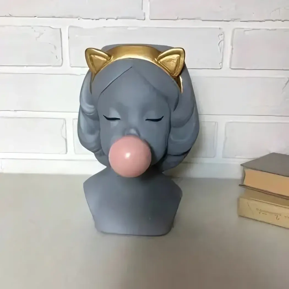 Кашпо-статуэтка из гипса «Мия» 21см бетон