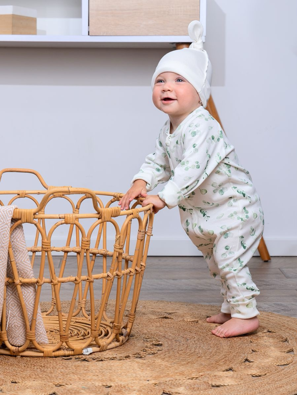 Комбинезон растущий на молнии "Веточки", Крем