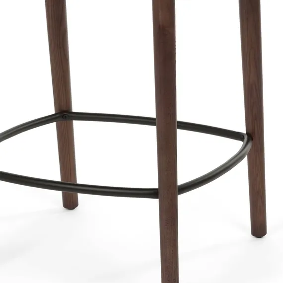 Полубарный стул Esse 65 см, темно-коричневый, бежево-серая водоотталкивающая обивка