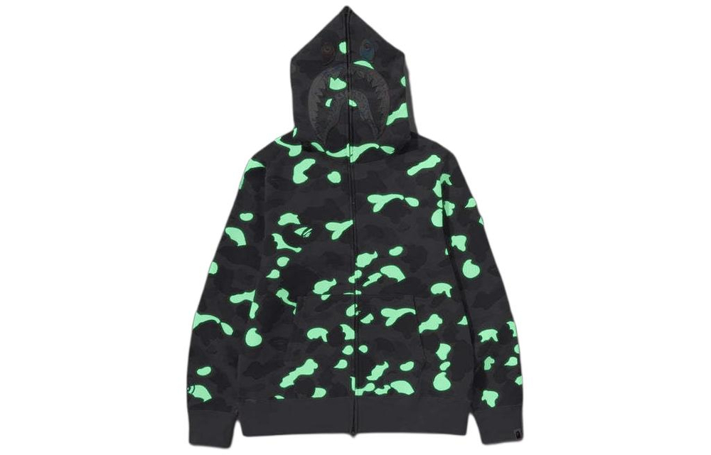 A Bathing Ape City Camo Shark Full Zip Худи Ss24 серый