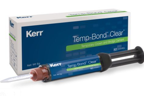 Temp-Bond Clear цемент для фиксации временных протезов, шприц 5 мл, Kerr