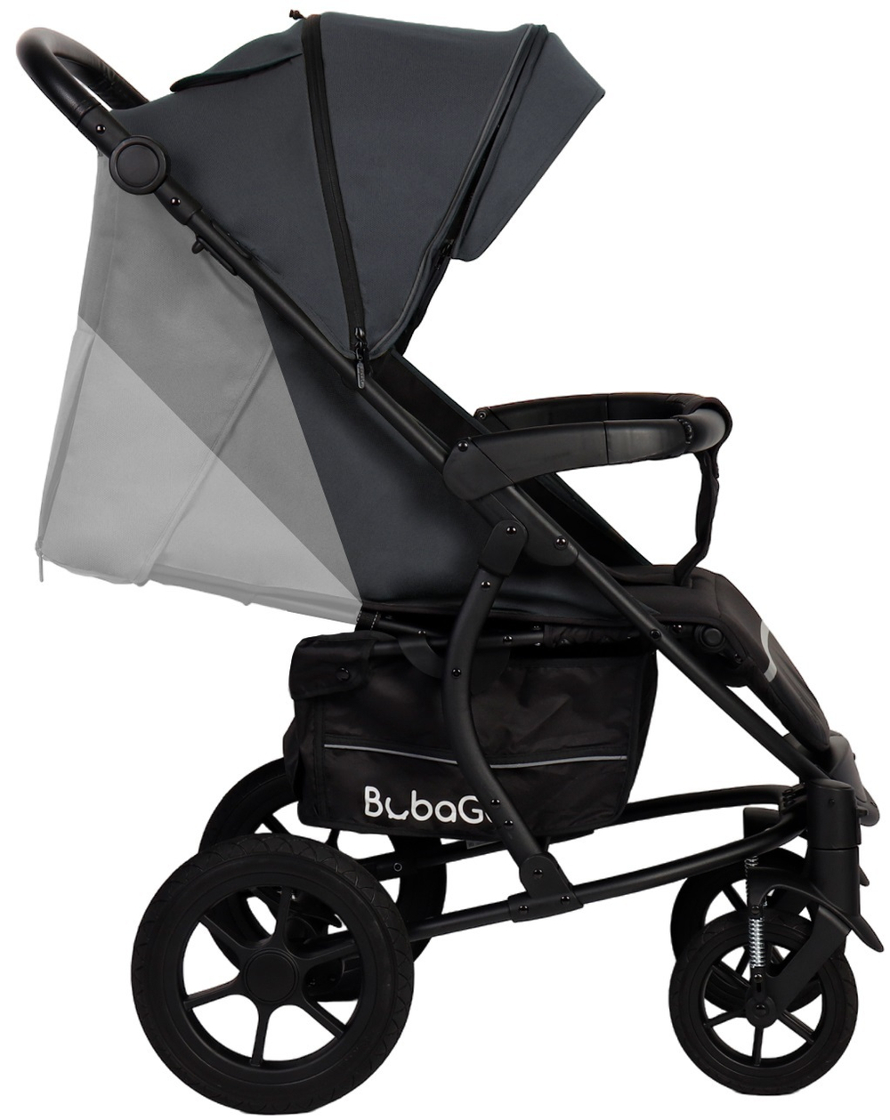 Коляска детская прогулочная Bubago арт.BG 129-1 MODEL ONE цвет темно-серый