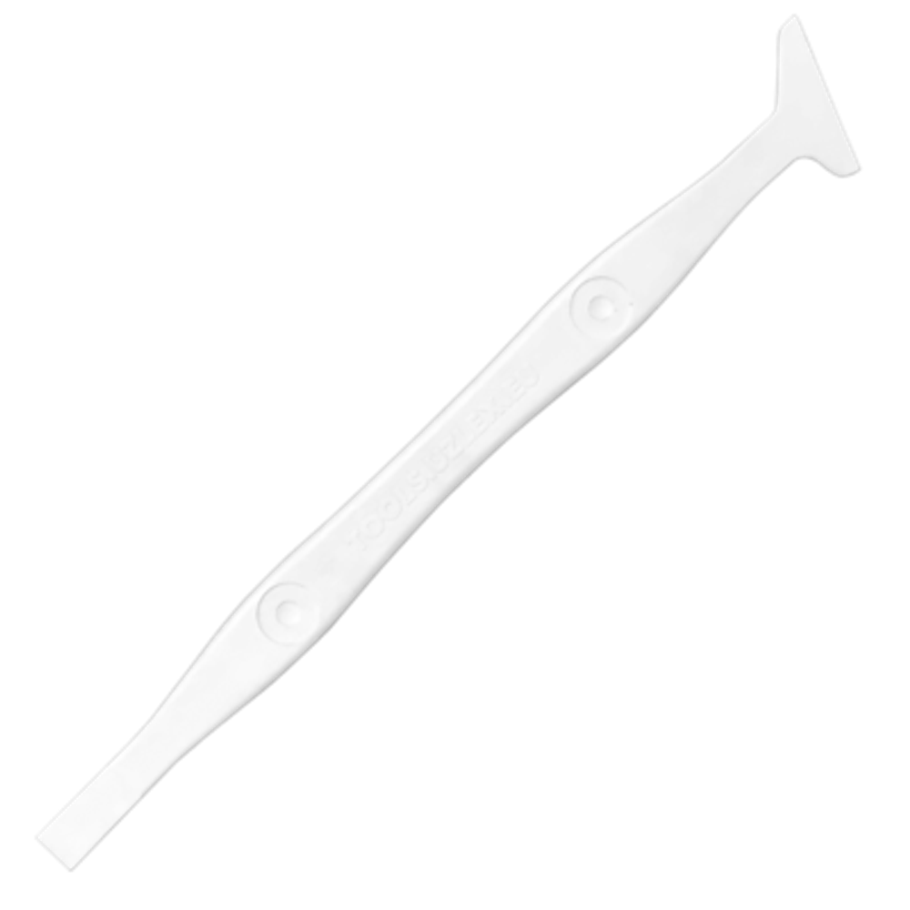 Uzlex Двухсторонняя мини-ракель палочка, жёсткая, белая  й