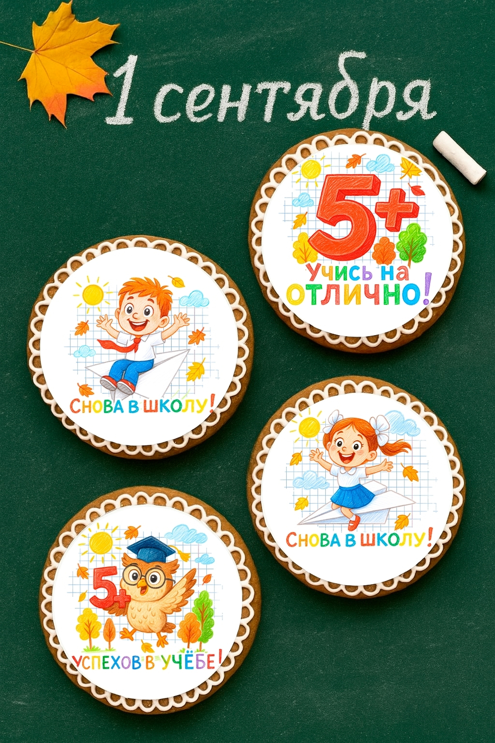 Пряник имбирный с фотопечатью в асс-те (1 сентября)
