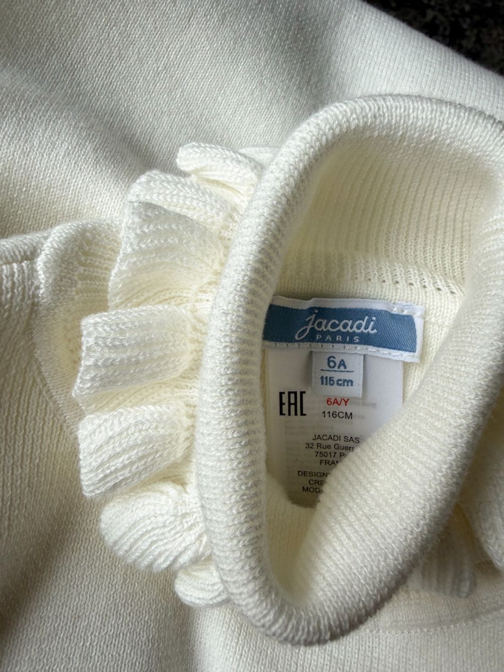 Новая хлопковая водолазка Jacadi, 116