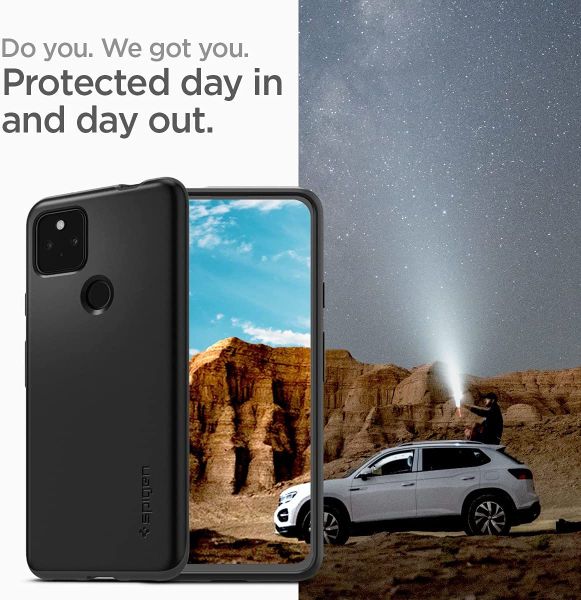 Чехол Spigen Thin Fit для Google Pixel 5a 5G (2021) - Black