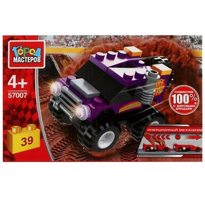 Конструктор пластмассовый 39эл. "Джип" ин. 57007-BY (Город мастеров)