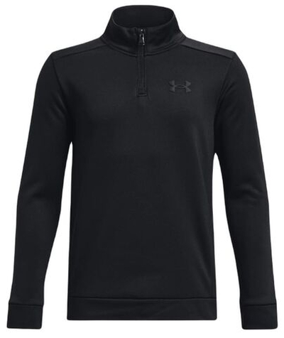 Кофта для мальчика теннисная Under Armour Boys' Armour Fleece 1/4 Zip - black