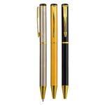 Ручка шариковая, автоматическая, Basir, синие чернила, металлическая, с поворотным механизмом, 3 цвета корпуса