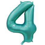 Шар фольгированный Цифра 4 113 см (Сине-Зелёный)
