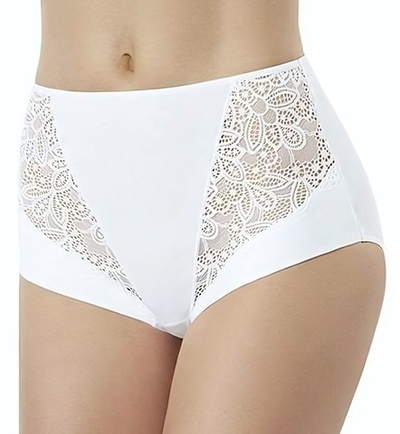 Высокие трусики-слипы Belle Cotton (Размер: XL) (Цвет: белый)