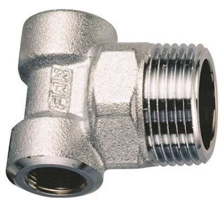 Хром. концевой переходник для коллекторов с двумя выходами, (1"НР х 1/2"ВР х 1/2"ВР)