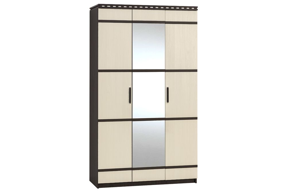 Шкаф трехстворчатый «Ольга-13» (венге/млечный дуб), ЛДСП, Фант-мебель, г. Волжск