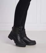 Кожаные ботильоны axel lacepaddedb-n HUGO - черный(50480979)