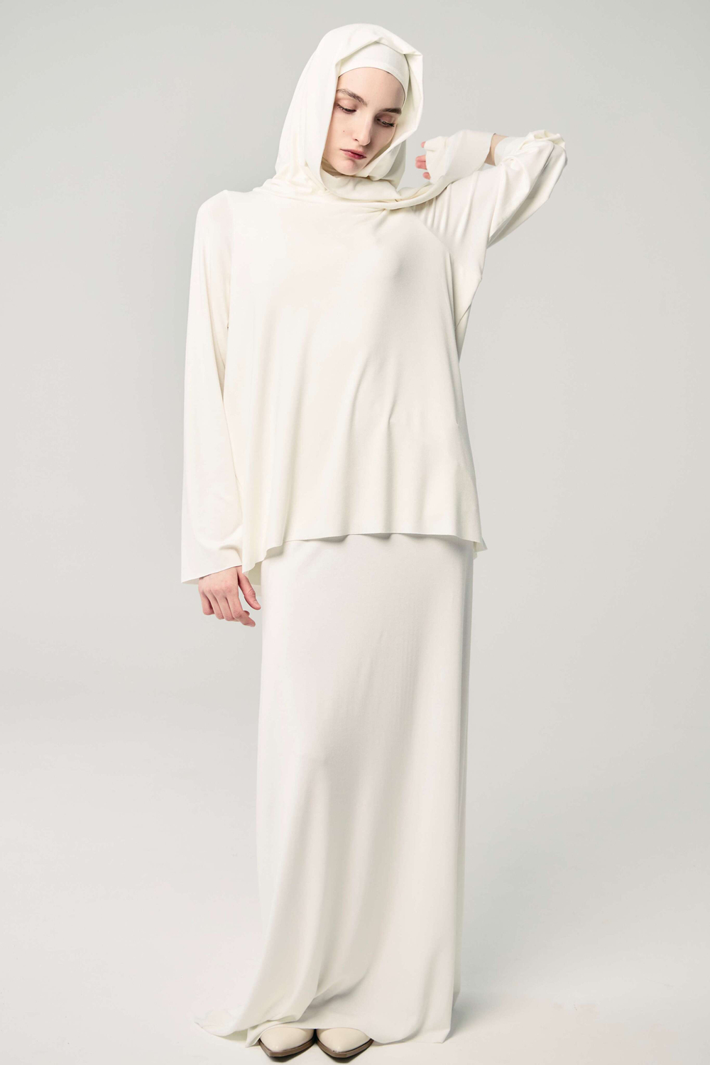 Юбка база прямая белая