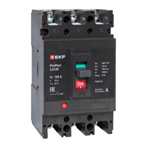 Автоматический выключатель LS125 18кА 3P 125А ProPact EKF