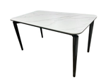 Стол обеденный Ist Casa Блум, 140х80х75 см, белая керамика, черный