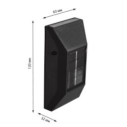 USL-F-154-PT120 NEWYORK Cветильник настенный на солнечной батарее. 6 светодиодов. Белый свет. 1xАА Ni-Mh аккумулятор в-к. IP44. TM Uniel