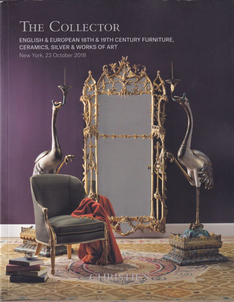 Каталог аукциона Christie's, Нью-Йорк, Коллекционер: Английская европейская мебель, керамика, серебро и предметы искусства XVIII-XIX веков от 23 октября 2018 года
