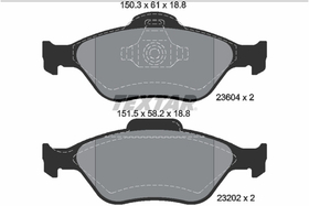TEXTAR - 2360406-TET - Brake Pad Set, disc brake