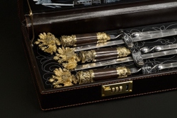 Подарочный набор шампуров в кейсе "Держава"