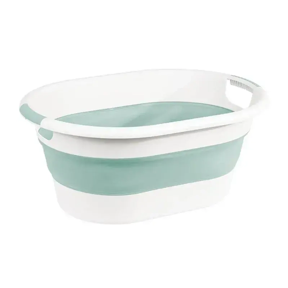 Таз овальный ФЛЕКС 25л складной морская волна