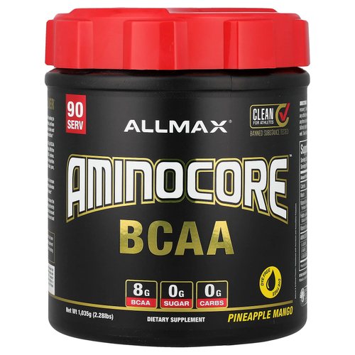 ALLMAX, AMINOCORE™ BCAA, ананас и манго, 1035 г (2,28 фунта)