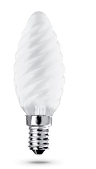 Лампа накаливания Navigator 60W E14 свеча витая матовая